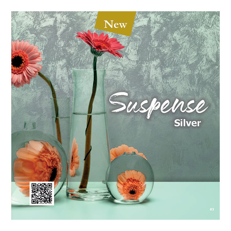 Suspense Silver - Metallic Paint With Marble Dust & Sand