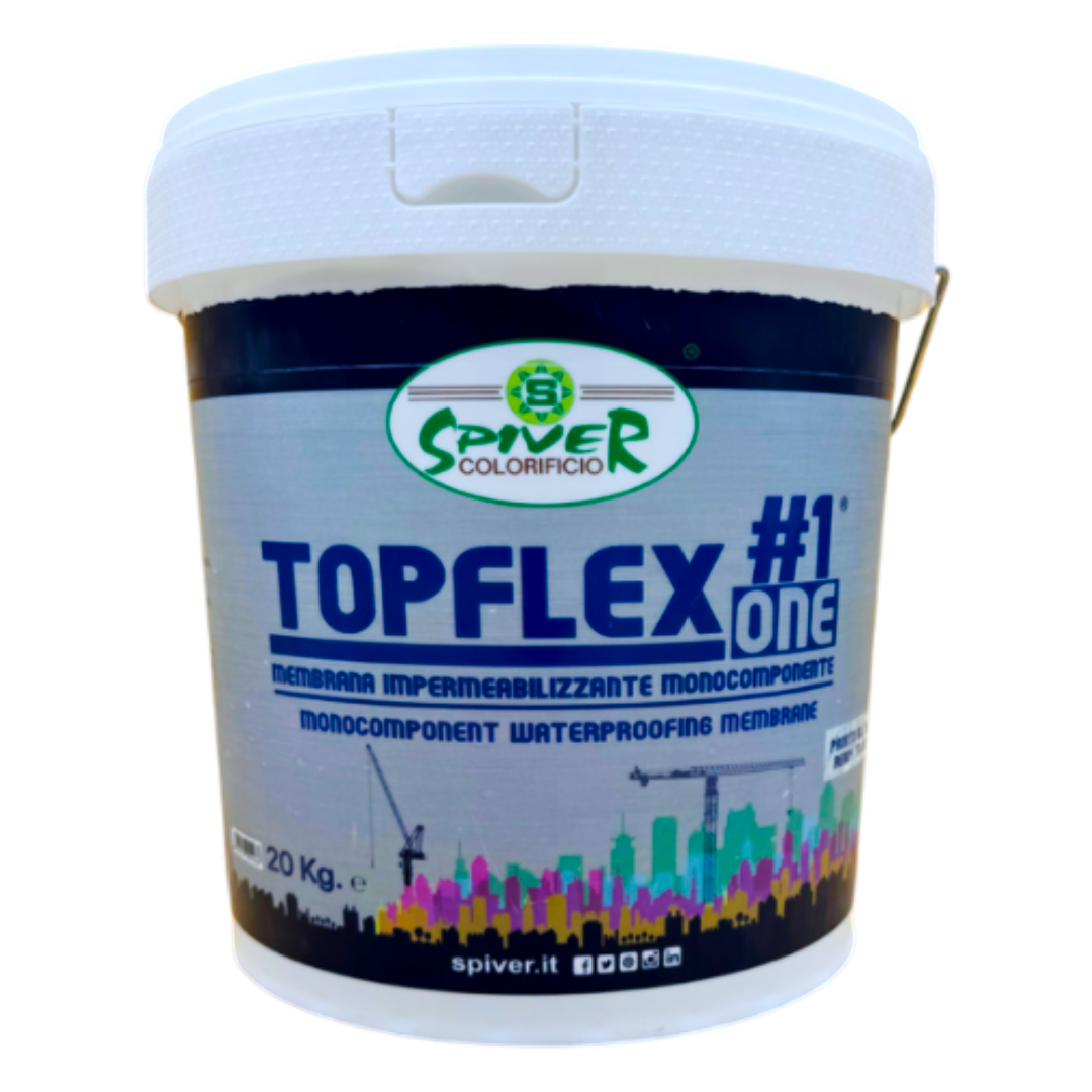 TopFlex One waterproofing membrane bucket for terraces balconies and exterior surfaces